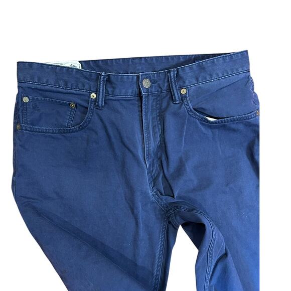 POLO RALPH LAUREN Navy Blue 5 Pocket Cotton Straight Pants Men's Size 33 x 32 - Picture 9 of 9